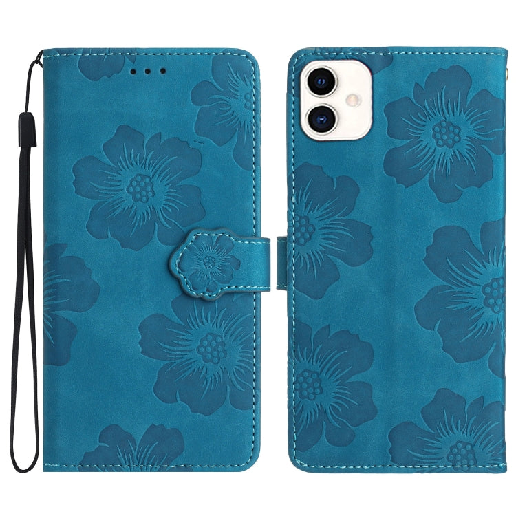 Flower Embossing Pattern Leather Phone Case