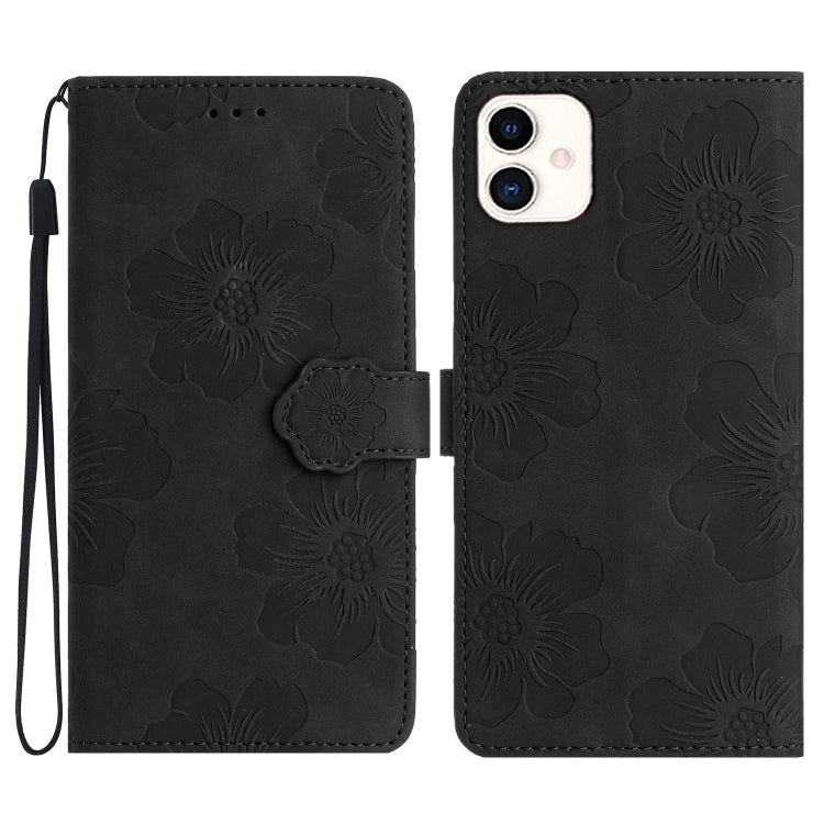 Flower Embossing Pattern Leather Phone Case