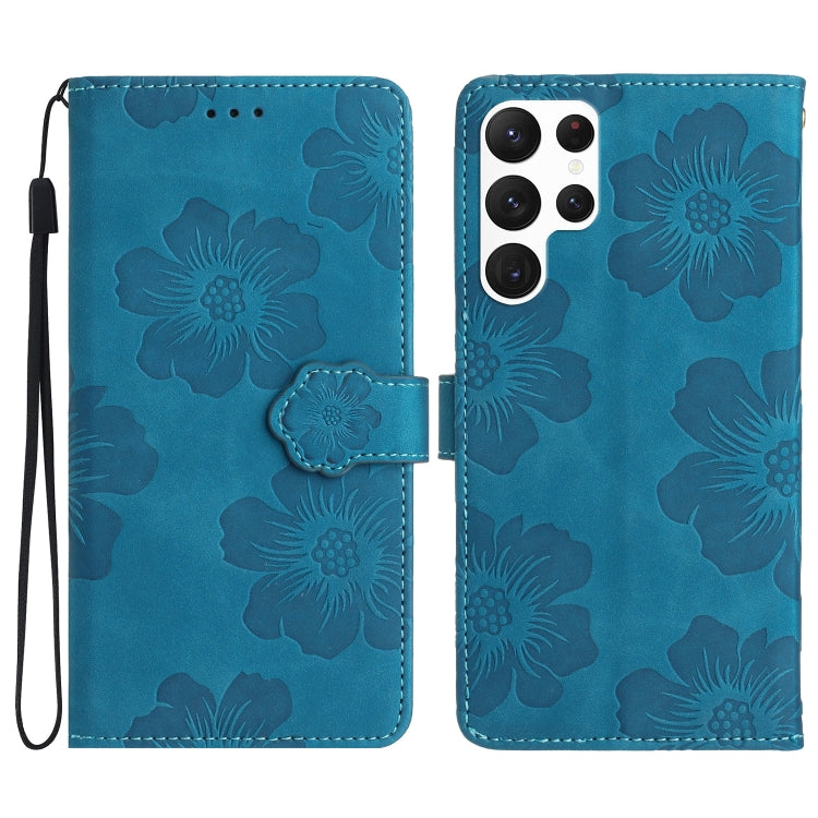 Flower Embossing Pattern Leather Phone Case