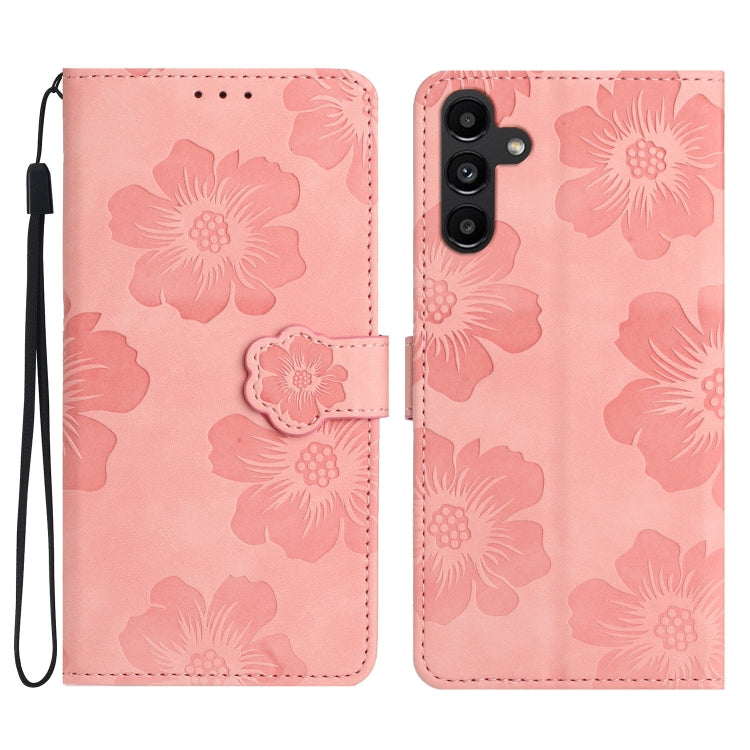 Flower Embossing Pattern Leather Phone Case, For Samsung Galaxy A35 5G, For Samsung Galaxy A02s / F02s 164, For Samsung Galaxy A15, For Samsung Galaxy A25 5G