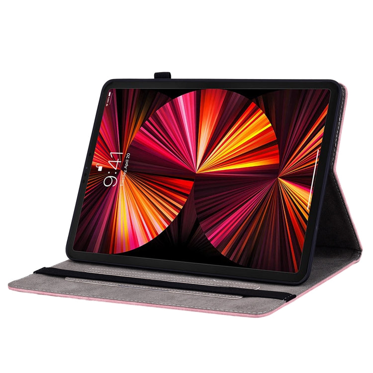 Butterfly Rose Embossed Leather Smart Tablet Case, For iPad Pro 11 2021 / Air 4 2020, For iPad mini 5 / 4 / 3 / 2 / 1, For iPad 9.7 2018 / 2017 / Air / Air 2