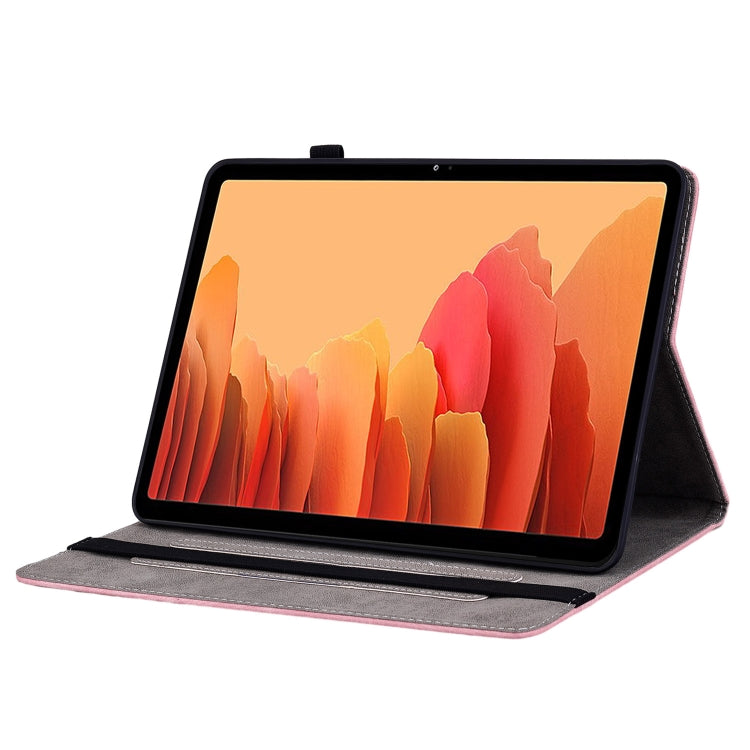 Butterfly Rose Embossed Leather Smart Tablet Case, For Samsung Galaxy Tab A7 10.4 2020 T500, For Samsung Galaxy Tab A8 10.5 2021 X205, For Samsung Galaxy Tab S6 Lite P610