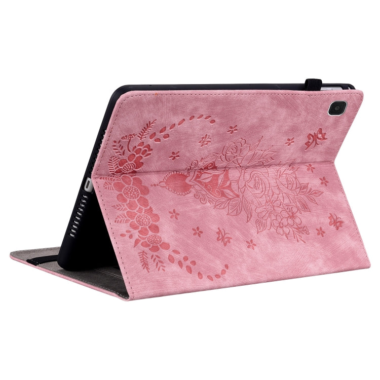 Butterfly Rose Embossed Leather Tablet Case, For Samsung Galaxy A7 Lite T220 / T225, For Samsung Galaxy Tab S5e/T720/T725, For Samsung Galaxy Tab A 10.1 2019 T510, For Samsung Galaxy Tab A 8.0 2019 T290
