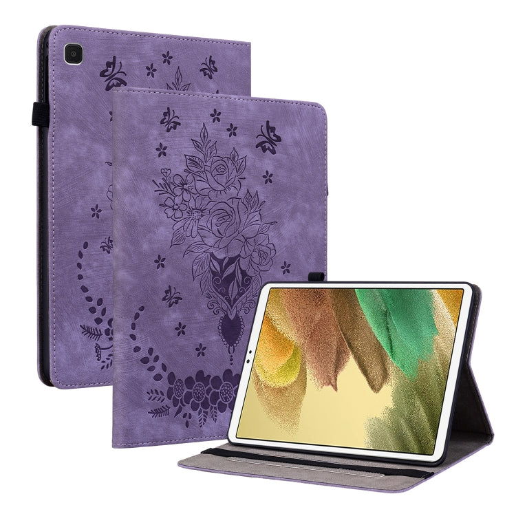 Butterfly Rose Embossed Leather Tablet Case