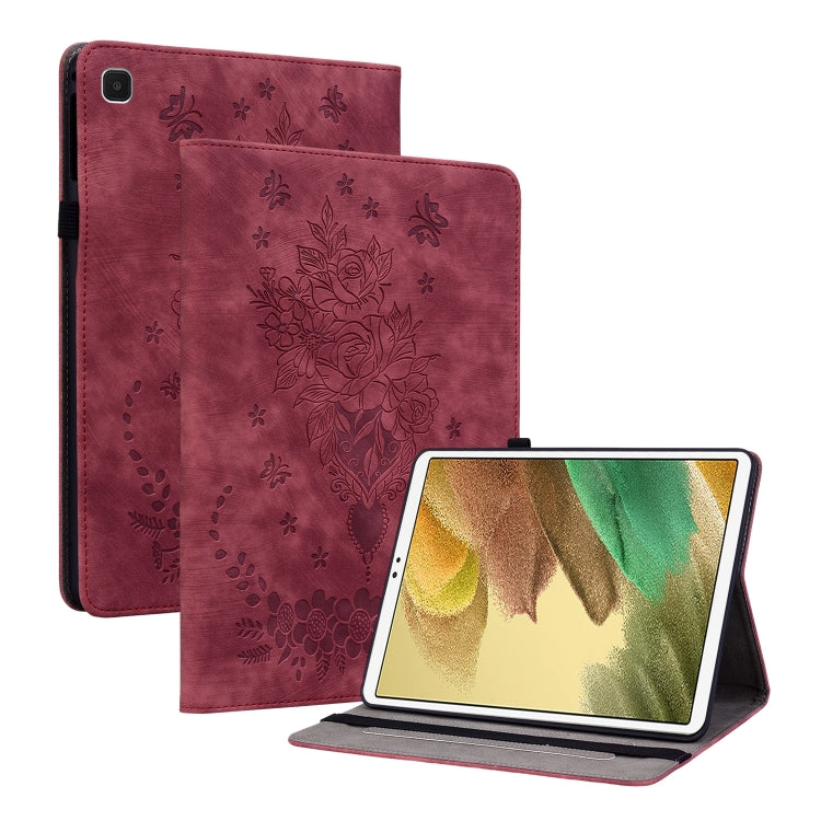 Butterfly Rose Embossed Leather Tablet Case