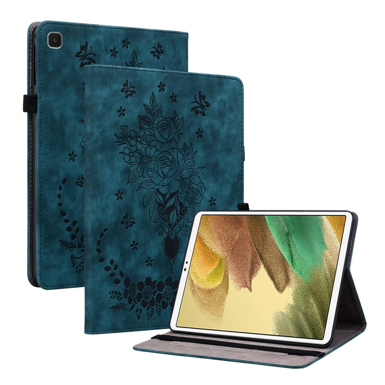 Butterfly Rose Embossed Leather Tablet Case