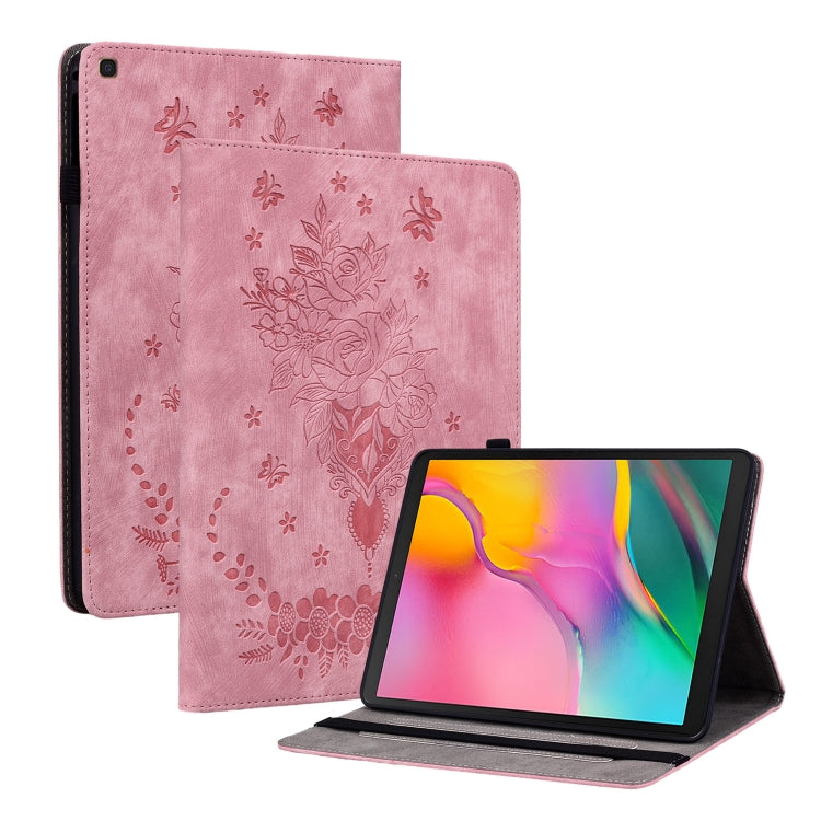 Butterfly Rose Embossed Leather Tablet Case, For Samsung Galaxy A7 Lite T220 / T225, For Samsung Galaxy Tab S5e/T720/T725, For Samsung Galaxy Tab A 10.1 2019 T510, For Samsung Galaxy Tab A 8.0 2019 T290