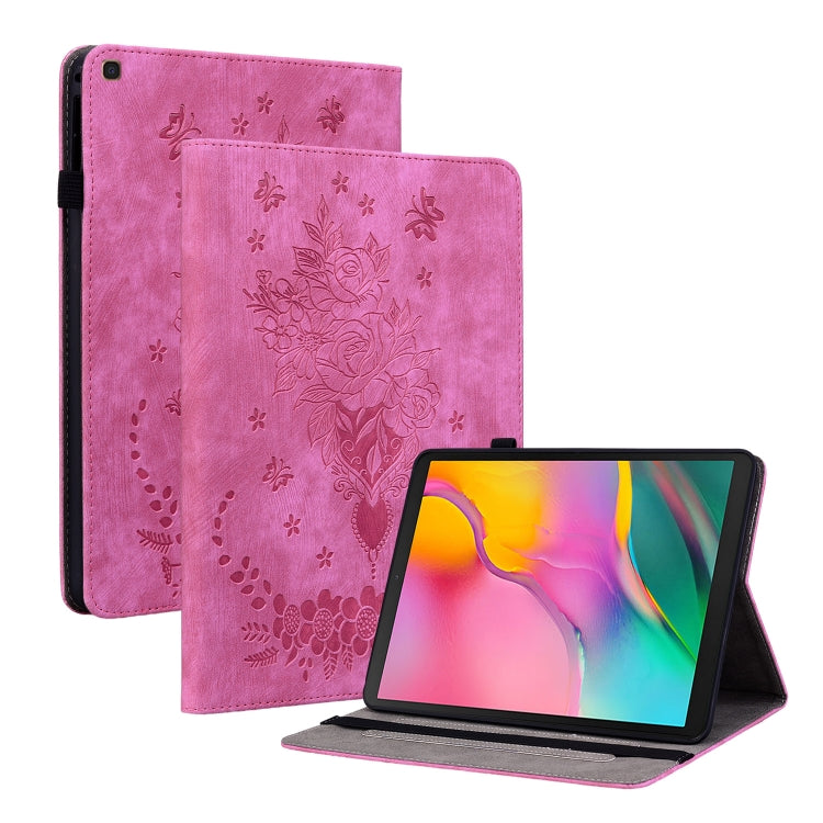 Butterfly Rose Embossed Leather Tablet Case