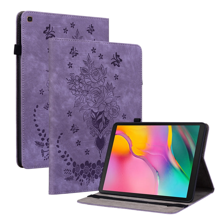 Butterfly Rose Embossed Leather Tablet Case, For Samsung Galaxy A7 Lite T220 / T225, For Samsung Galaxy Tab S5e/T720/T725, For Samsung Galaxy Tab A 10.1 2019 T510, For Samsung Galaxy Tab A 8.0 2019 T290