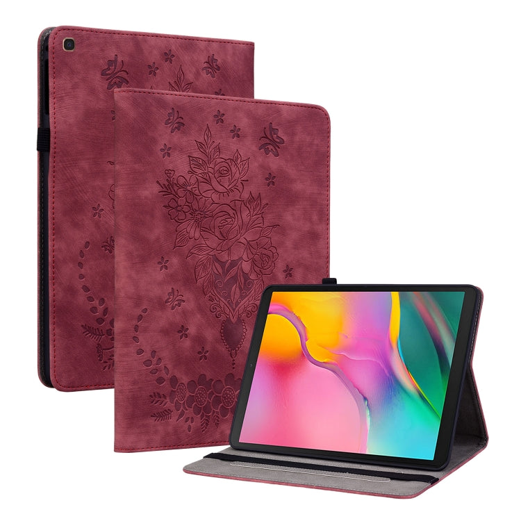 Butterfly Rose Embossed Leather Tablet Case, For Samsung Galaxy A7 Lite T220 / T225, For Samsung Galaxy Tab S5e/T720/T725, For Samsung Galaxy Tab A 10.1 2019 T510, For Samsung Galaxy Tab A 8.0 2019 T290