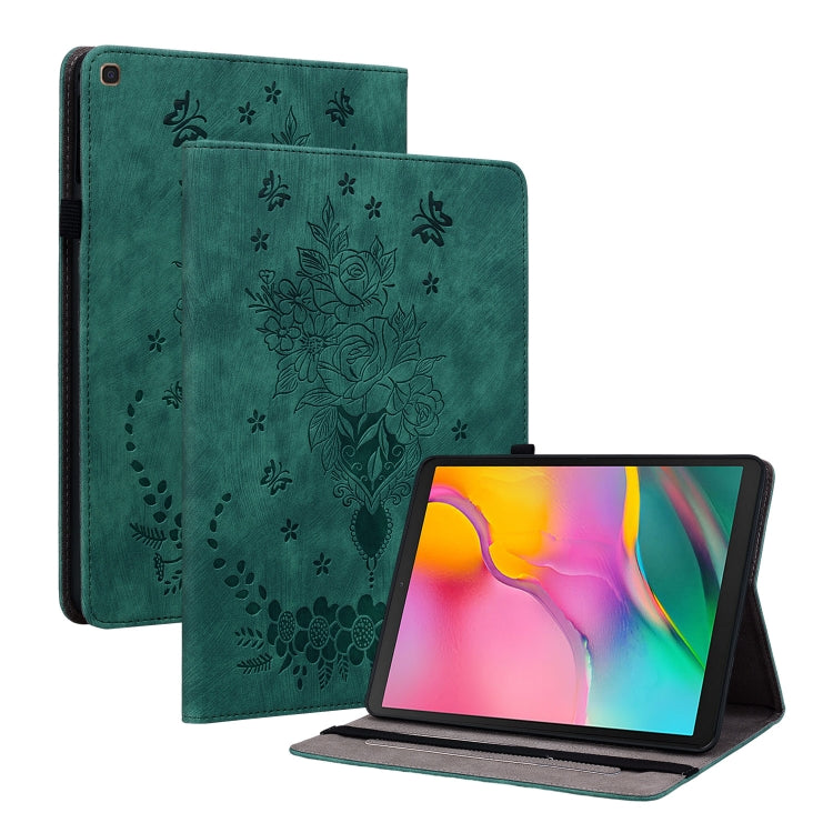 Butterfly Rose Embossed Leather Tablet Case, For Samsung Galaxy A7 Lite T220 / T225, For Samsung Galaxy Tab S5e/T720/T725, For Samsung Galaxy Tab A 10.1 2019 T510, For Samsung Galaxy Tab A 8.0 2019 T290