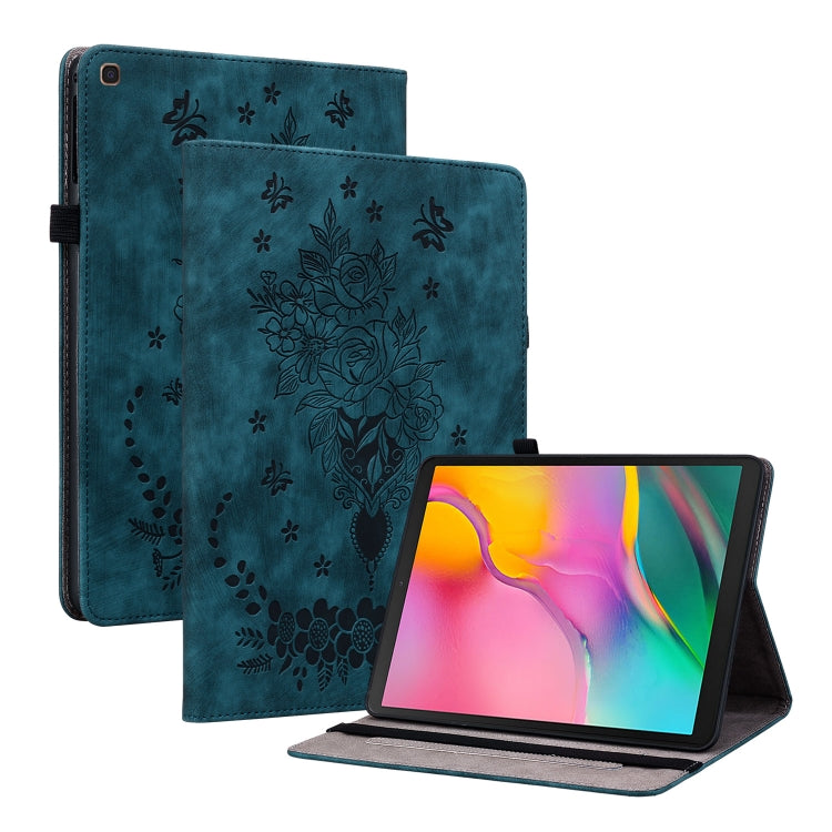 Butterfly Rose Embossed Leather Tablet Case