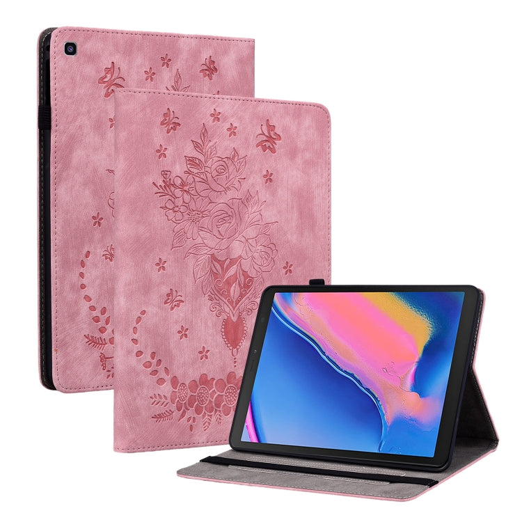 Butterfly Rose Embossed Leather Tablet Case, For Samsung Galaxy A7 Lite T220 / T225, For Samsung Galaxy Tab S5e/T720/T725, For Samsung Galaxy Tab A 10.1 2019 T510, For Samsung Galaxy Tab A 8.0 2019 T290