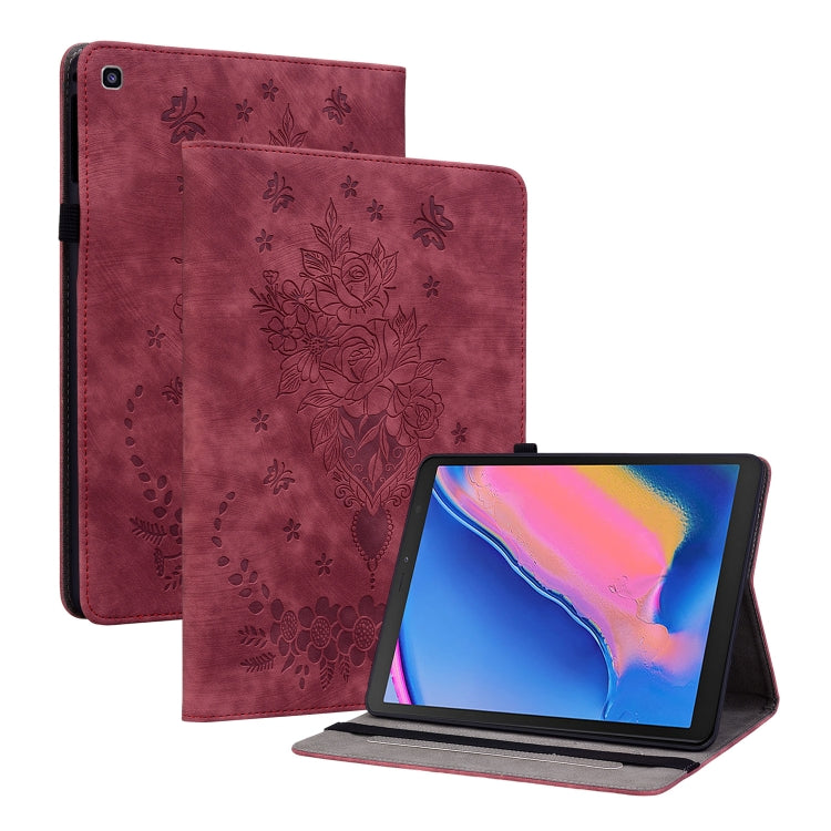 Butterfly Rose Embossed Leather Tablet Case, For Samsung Galaxy A7 Lite T220 / T225, For Samsung Galaxy Tab S5e/T720/T725, For Samsung Galaxy Tab A 10.1 2019 T510, For Samsung Galaxy Tab A 8.0 2019 T290