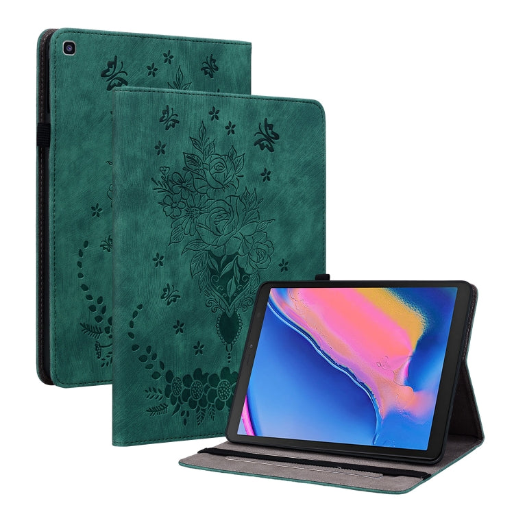 Butterfly Rose Embossed Leather Tablet Case, For Samsung Galaxy A7 Lite T220 / T225, For Samsung Galaxy Tab S5e/T720/T725, For Samsung Galaxy Tab A 10.1 2019 T510, For Samsung Galaxy Tab A 8.0 2019 T290