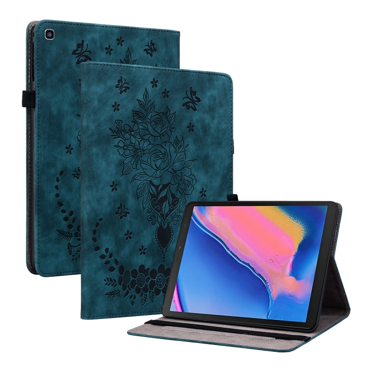 Butterfly Rose Embossed Leather Tablet Case