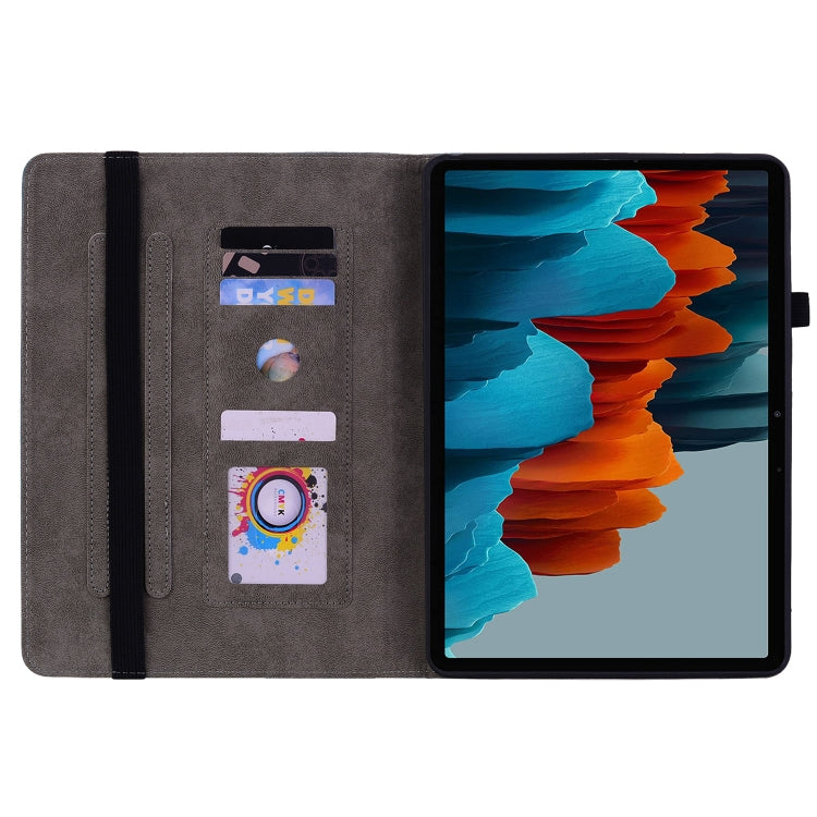 Butterfly Rose Embossed Leather Tablet Case, For Samsung Galaxy Tab S9, For Samsung Galaxy Tab S9+, For Samsung Galaxy Tab S8+ / S7+ / S7 FE, For Samsung Galaxy Tab S7 / S8