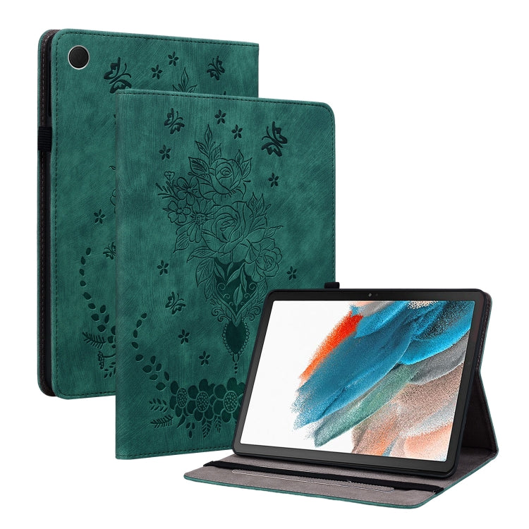 Butterfly Rose Embossed Leather Tablet Case