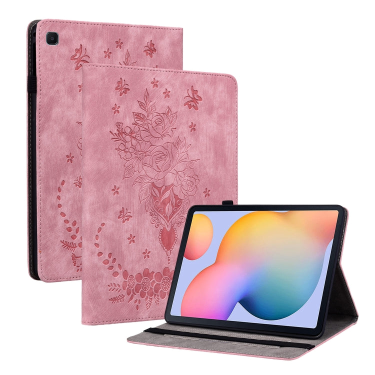 Butterfly Rose Embossed Leather Tablet Case, For Samsung Galaxy A7 Lite T220 / T225, For Samsung Galaxy Tab S5e/T720/T725, For Samsung Galaxy Tab A 10.1 2019 T510, For Samsung Galaxy Tab A 8.0 2019 T290