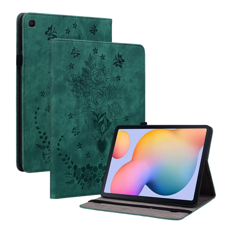 Butterfly Rose Embossed Leather Tablet Case, For Samsung Galaxy A7 Lite T220 / T225, For Samsung Galaxy Tab S5e/T720/T725, For Samsung Galaxy Tab A 10.1 2019 T510, For Samsung Galaxy Tab A 8.0 2019 T290