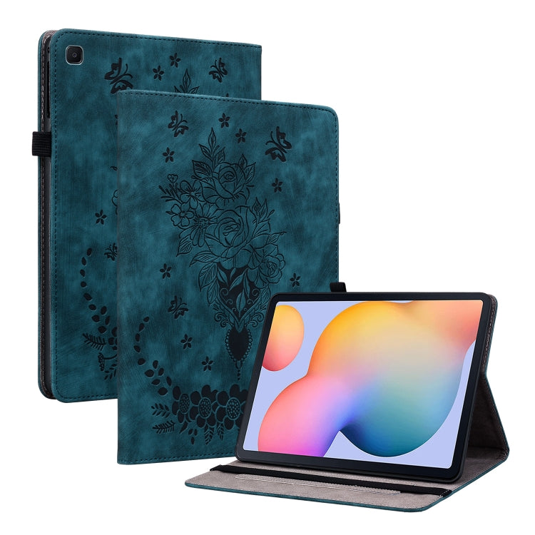 Butterfly Rose Embossed Leather Tablet Case