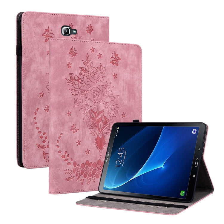 Butterfly Rose Embossed Leather Tablet Case, For Samsung Galaxy Tab S4 10.5 SM-T830, For Samsung Galaxy Tab A 10.1 2016/T580/T585, For Samsung Galaxy Tab S2 9.7 T810 T815, For Samsung Galaxy Tab A 9.7 T550 T555