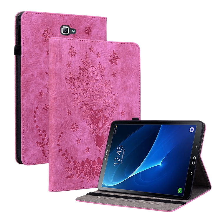 Butterfly Rose Embossed Leather Tablet Case, For Samsung Galaxy Tab S4 10.5 SM-T830, For Samsung Galaxy Tab A 10.1 2016/T580/T585, For Samsung Galaxy Tab S2 9.7 T810 T815, For Samsung Galaxy Tab A 9.7 T550 T555