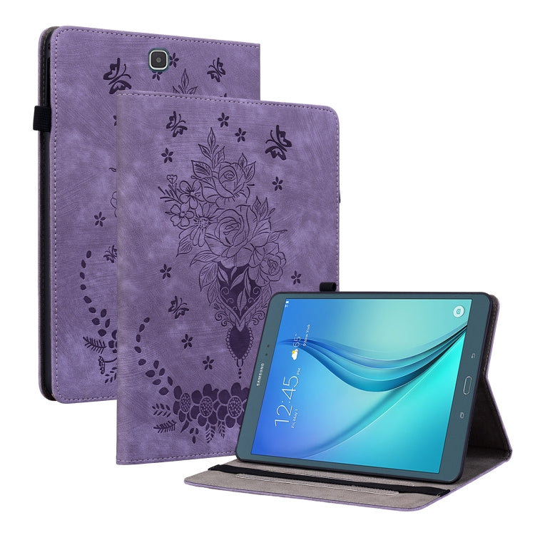 Butterfly Rose Embossed Leather Tablet Case