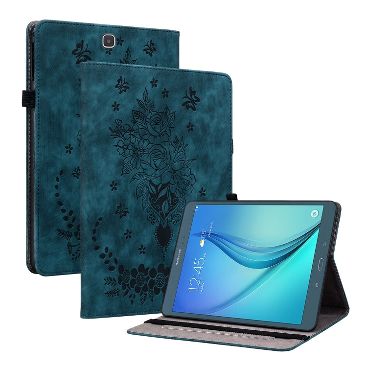 Butterfly Rose Embossed Leather Tablet Case