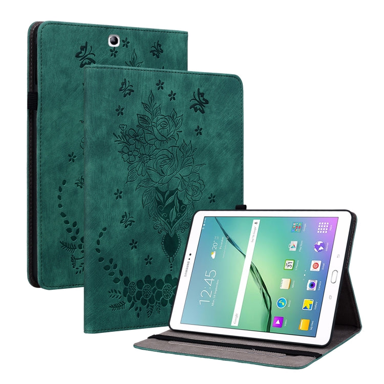 Butterfly Rose Embossed Leather Tablet Case