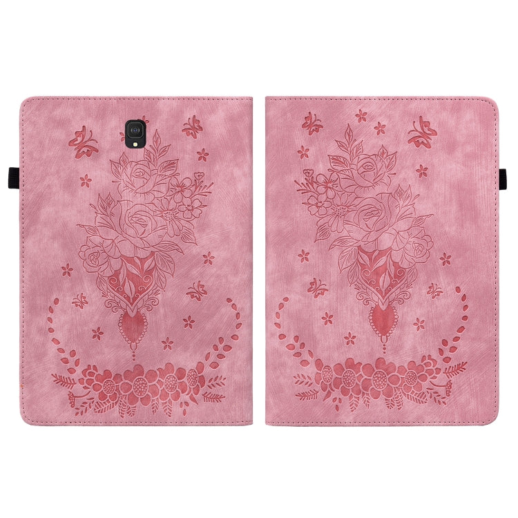Butterfly Rose Embossed Leather Tablet Case, For Samsung Galaxy Tab S4 10.5 SM-T830, For Samsung Galaxy Tab A 10.1 2016/T580/T585, For Samsung Galaxy Tab S2 9.7 T810 T815, For Samsung Galaxy Tab A 9.7 T550 T555