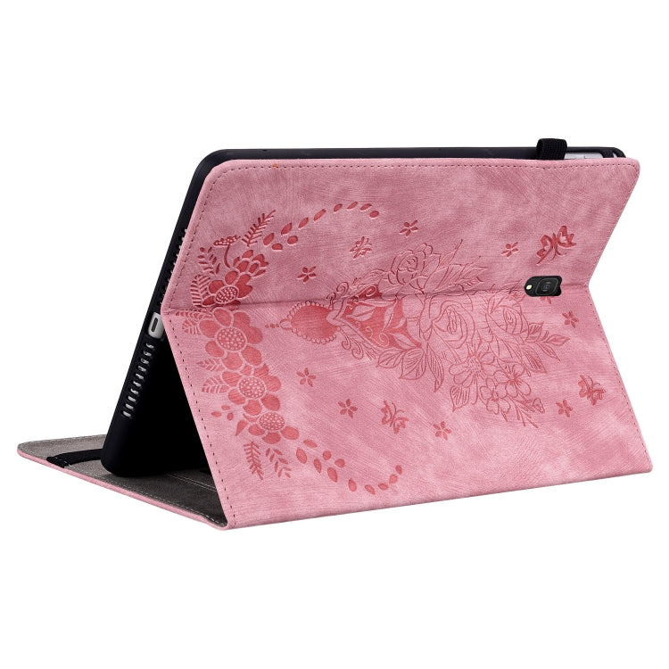 Butterfly Rose Embossed Leather Tablet Case, For Samsung Galaxy Tab S4 10.5 SM-T830, For Samsung Galaxy Tab A 10.1 2016/T580/T585, For Samsung Galaxy Tab S2 9.7 T810 T815, For Samsung Galaxy Tab A 9.7 T550 T555