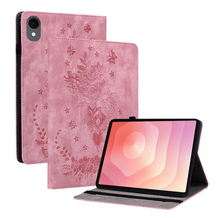 Butterfly Rose Embossed Leather Tablet Case