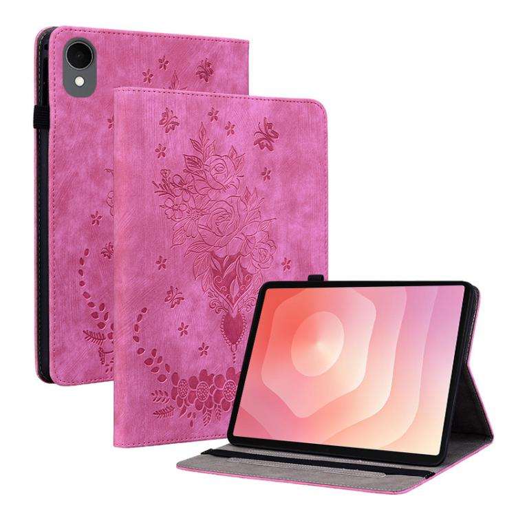 Butterfly Rose Embossed Leather Tablet Case
