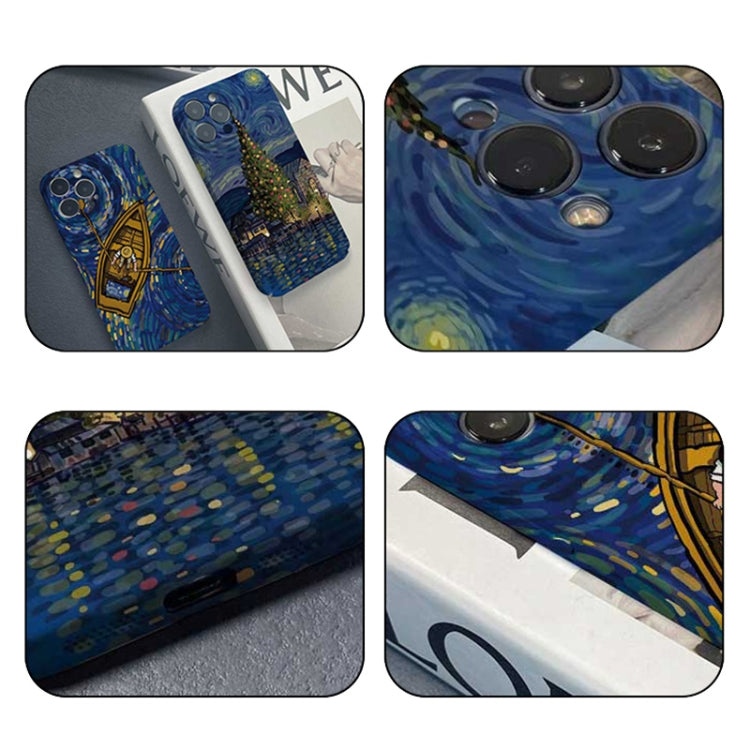 Precise Hole Oil Painting Pattern PC Phone Case, For iPhone 14 Pro, For iPhone 14 Pro Max