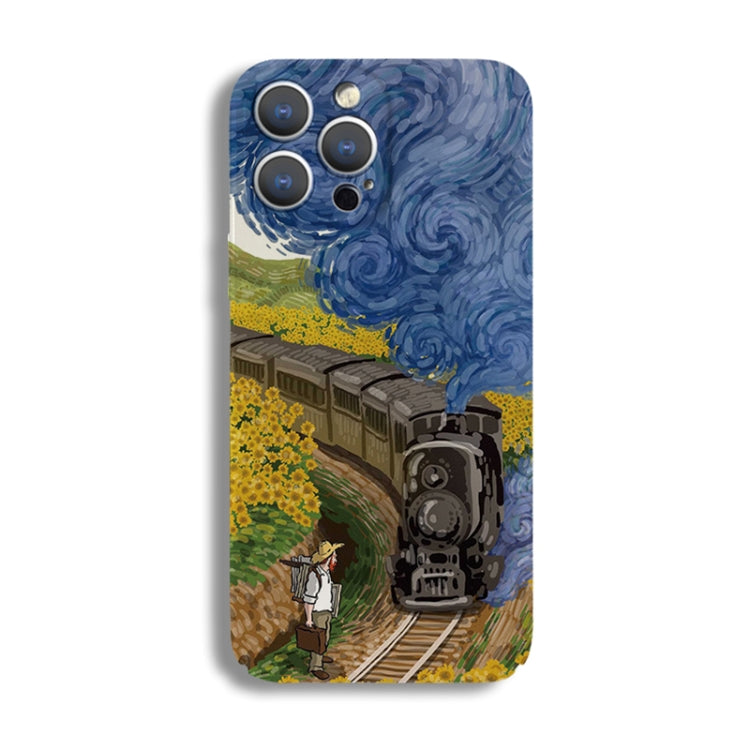 Precise Hole Oil Painting Pattern PC Phone Case, For iPhone 13 mini, For iPhone 12