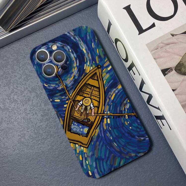 Precise Hole Oil Painting Pattern PC Phone Case, For iPhone 11, For iPhone 11 Pro