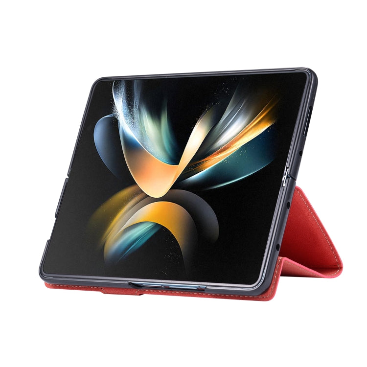 Étui à rabat en cuir Vili PR Series pour Samsung Galaxy Z Fold4