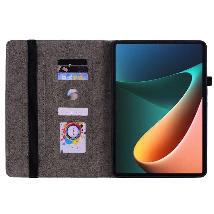 Butterfly Rose Embossed Leather Smart Tablet Case, For Xiaomi Pad 5 / Pad 5 Pro