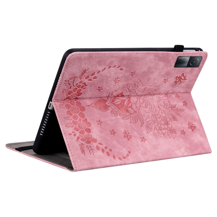 Butterfly Rose Embossed Leather Tablet Case