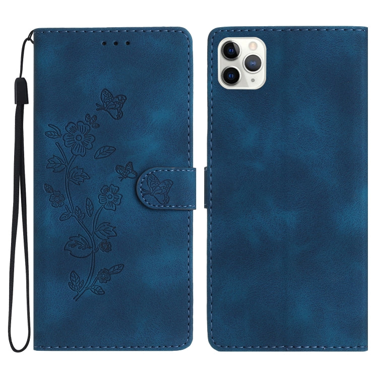 Flower Butterfly Embossing Pattern Leather Phone Case, For iPhone 12 mini, For iPhone 11 Pro Max, For iPhone 11, For iPhone 11 Pro