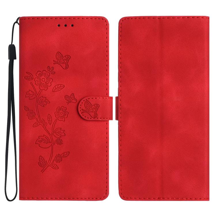 Flower Butterfly Embossing Pattern Leather Phone Case, For iPhone 16e / 17e, For iPhone 17 Pro Max, For iPhone 17 Pro, For iPhone 17