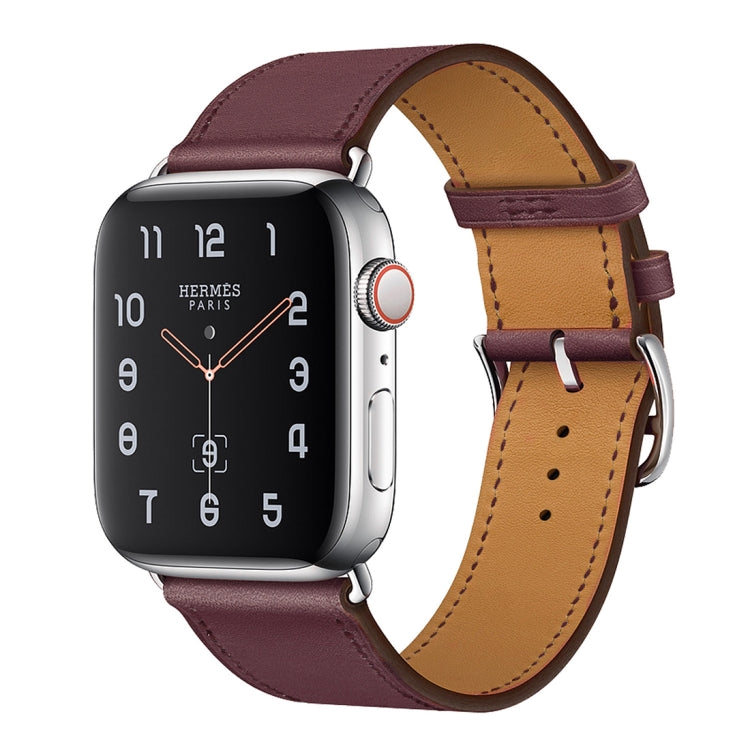 Replacement Leather Strap Watchband, For Apple Watch Series 7 41mm / 6 & SE & 5 & 4 40mm / 3 & 2 & 1 38mm, For Apple Watch Series 7 45mm / 6 & SE & 5 & 4 44mm / 3 & 2 & 1 42mm