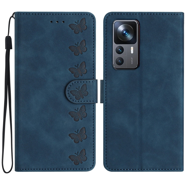 Seven Butterflies Embossed Leather Phone Case
