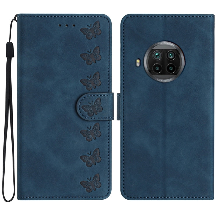 Seven Butterflies Embossed Leather Phone Case, For Xiaomi Redmi Note 9 5G / Note 9T, For Xiaomi Mi 10T Lite, For Xiaomi Mi 10T / 10T Pro, For Xiaomi Redmi 9A