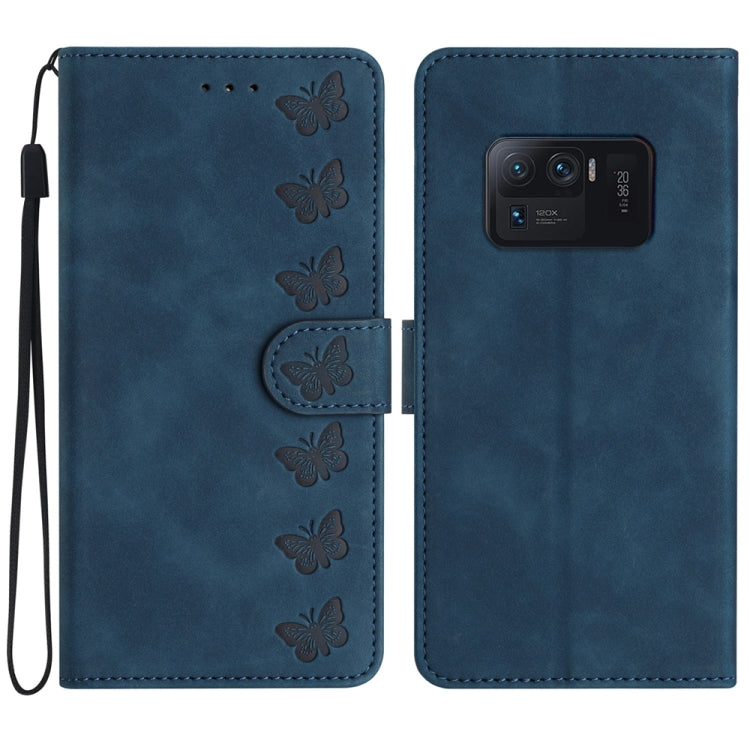 Seven Butterflies Embossed Leather Phone Case