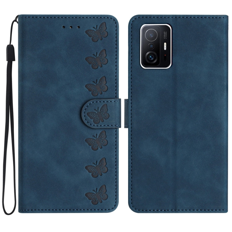 Seven Butterflies Embossed Leather Phone Case