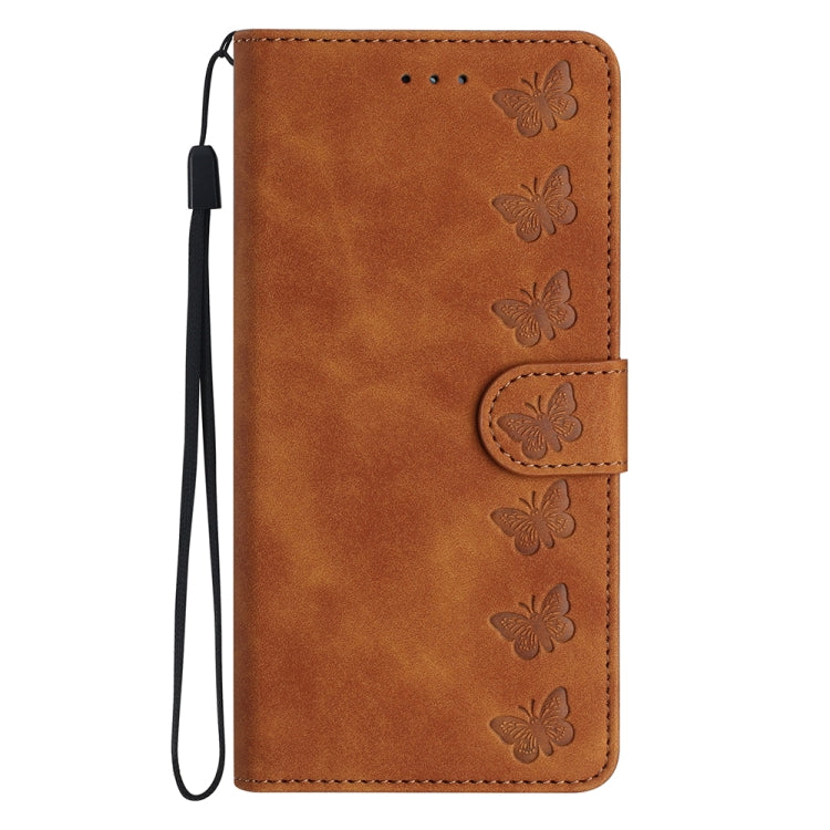 Seven Butterflies Embossed Leather Phone Case, For Xiaomi Redmi 9, For Xiaomi Redmi 9C, For Xiaomi Redmi Note 8T