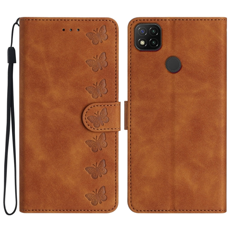 Seven Butterflies Embossed Leather Phone Case
