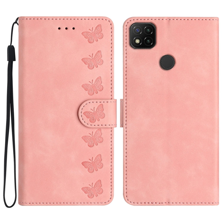 Seven Butterflies Embossed Leather Phone Case